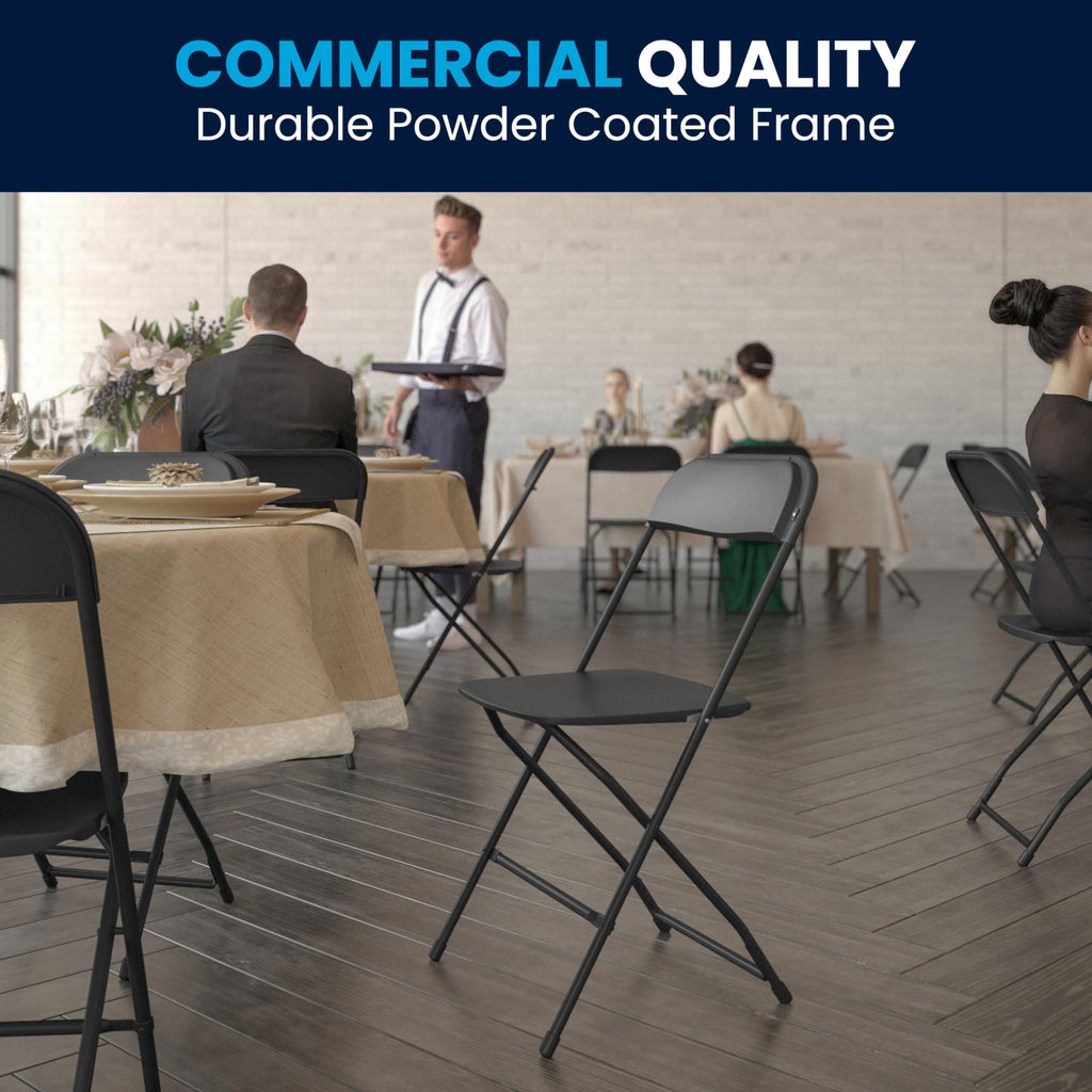Black Plastic Folding Event Chair 10-Pack B57990