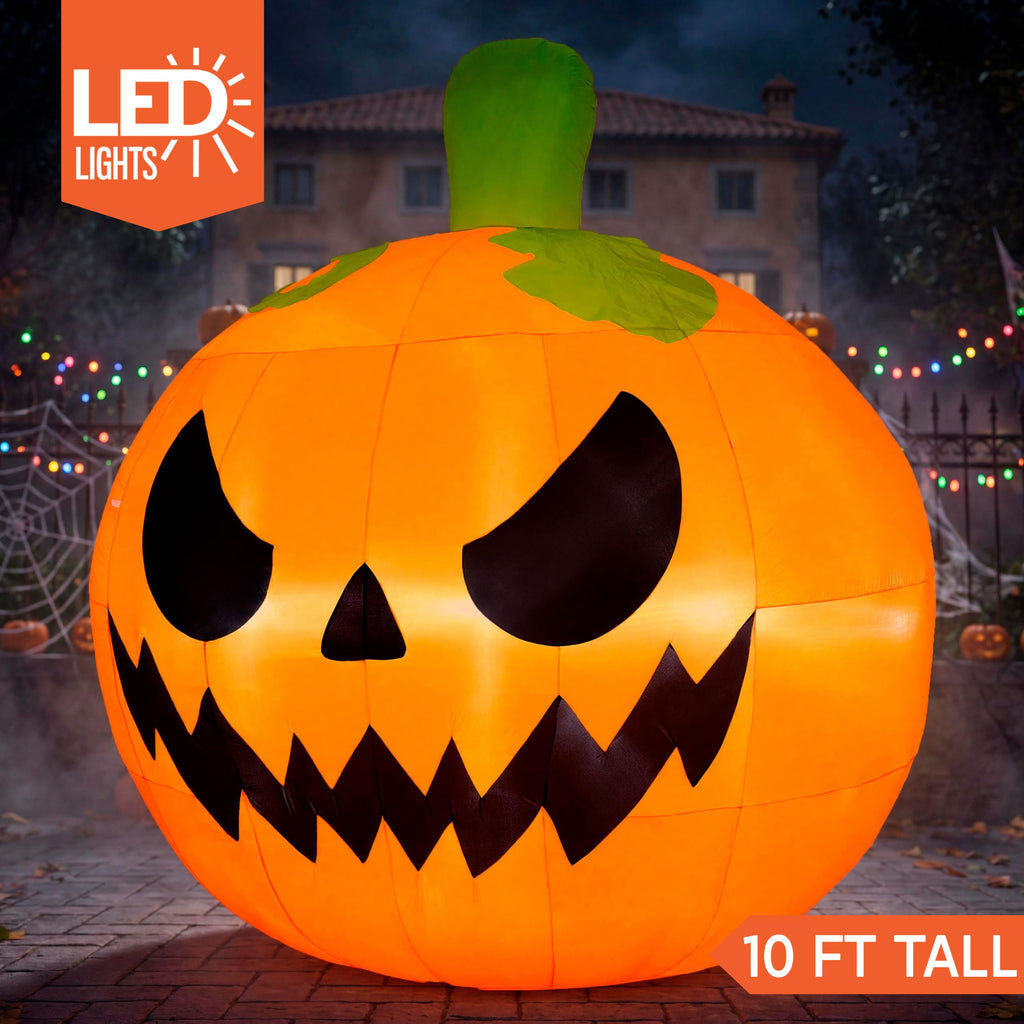 10FT Tall Inflatable Pumpkin with Built-in LED Lights I750