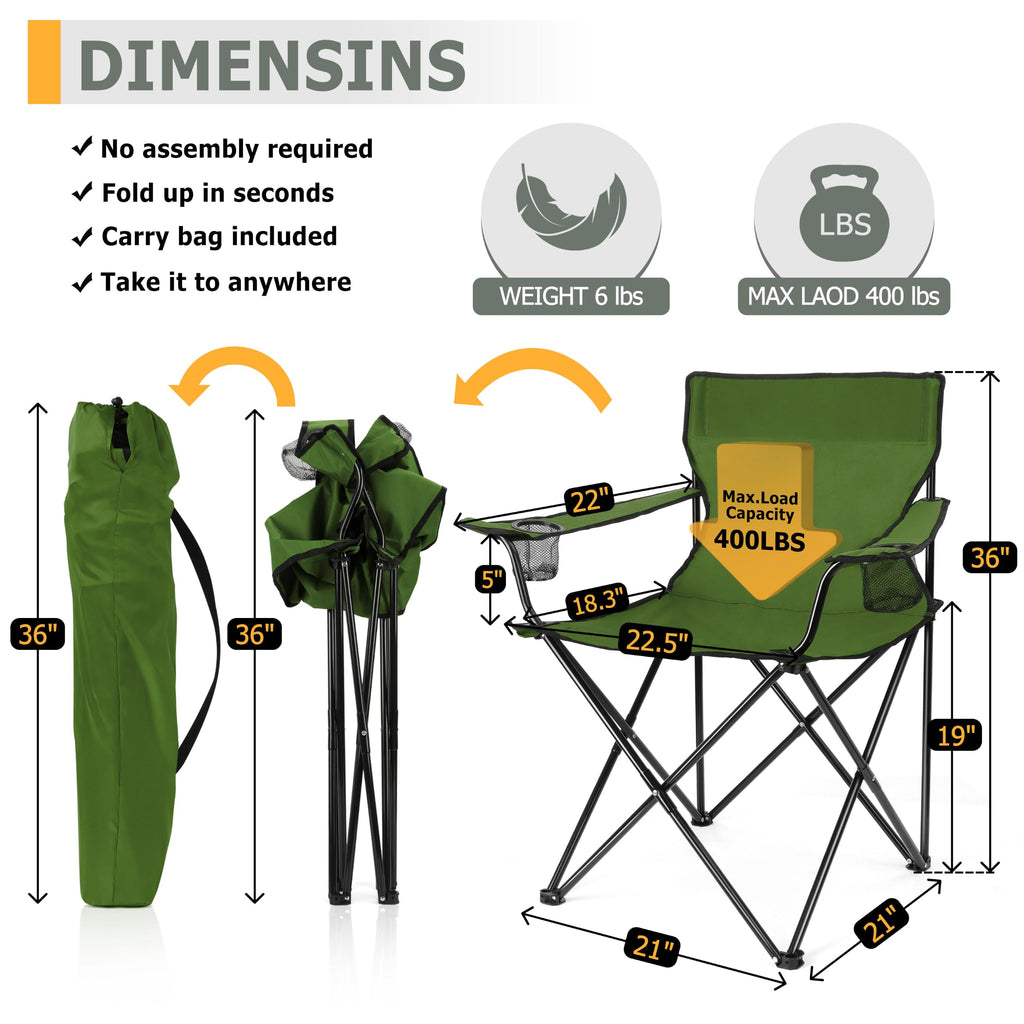 Camping Chairs Olive Green P305540