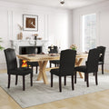 Black PU Leather Dining Chairs Set of 6 F107983