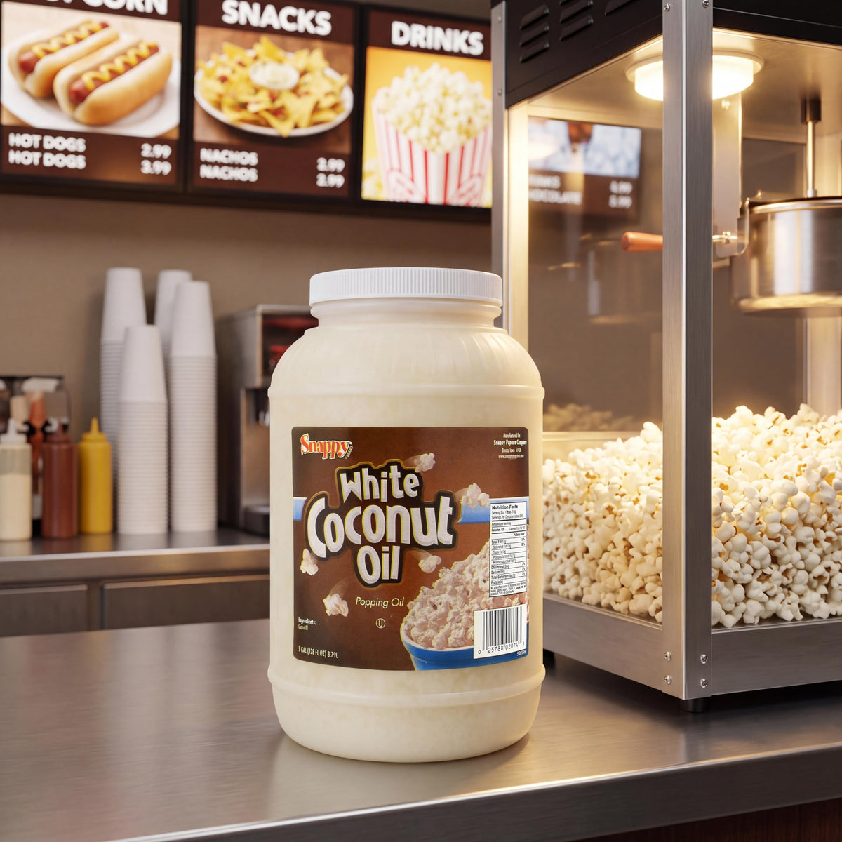 Pure White Coconut Popcorn Oil 1 Gallon U239