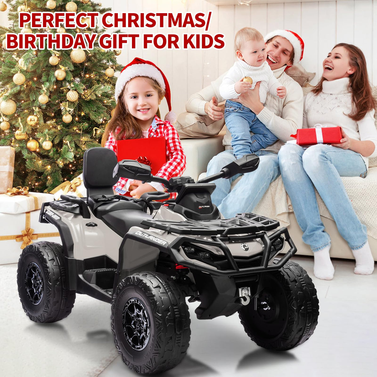 24V 2 Seater 4WD Electric ATV Toy Car with Bluetooth C181701