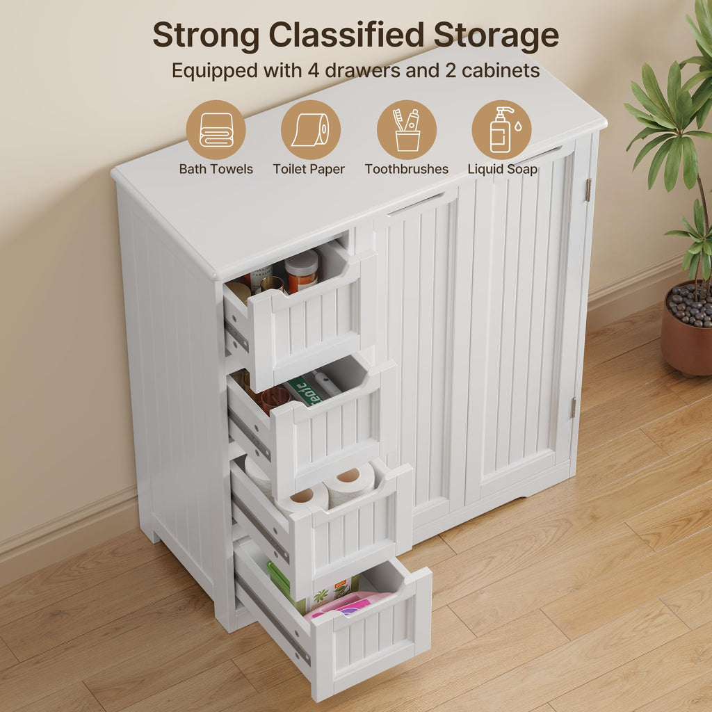 Storage Cabinet with 4 Drawers & 2 Doors S66626