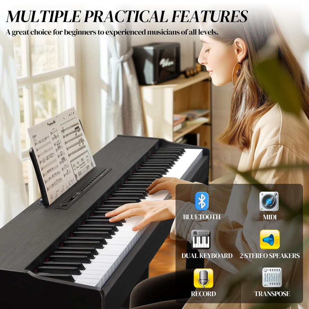 88 Key Weighted Upright Digital Piano F554