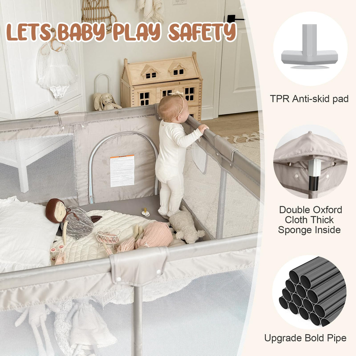 47x47in Baby Playpen with Mat Q545604