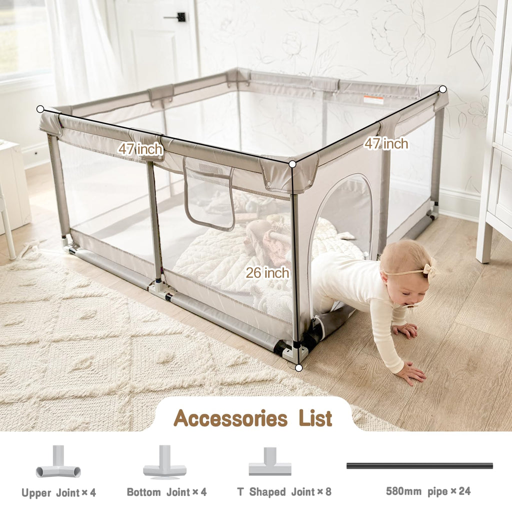 47x47in Baby Playpen with Mat Q545604