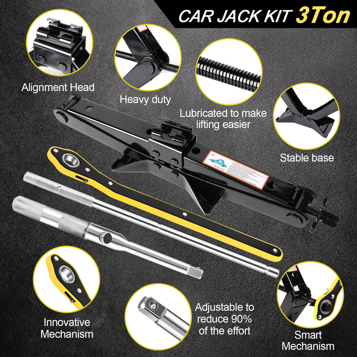 3 Ton Scissor Jack R676