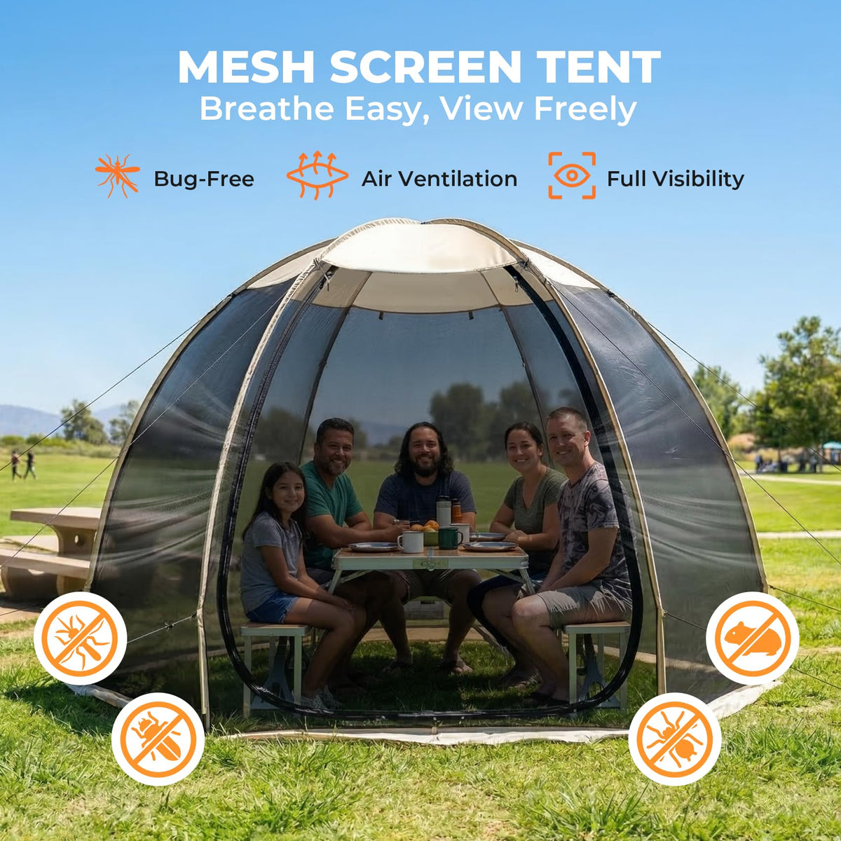 10 x 10 FT Pop Up Mesh Screen House Tent O5541