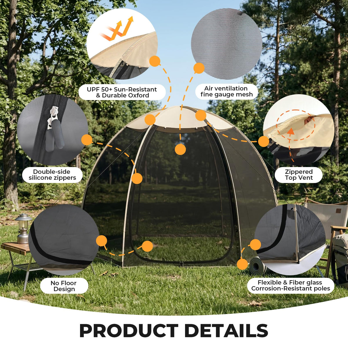 10 x 10 FT Pop Up Mesh Screen House Tent O5541
