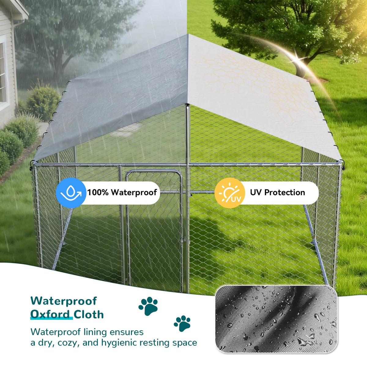 10x10 FT Dog Kennel with Cover M890421