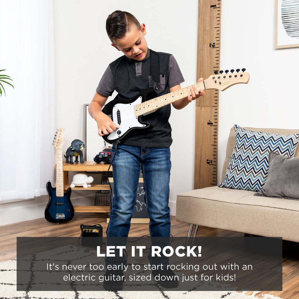30in Kids Electric Guitar Starter Kit with Amplifier J60867
