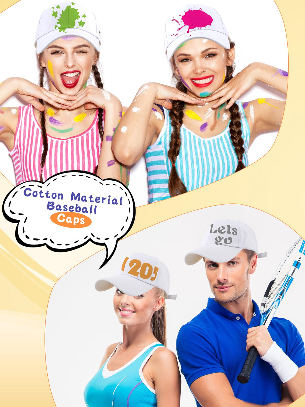 Cotton White Baseball Cap X1653