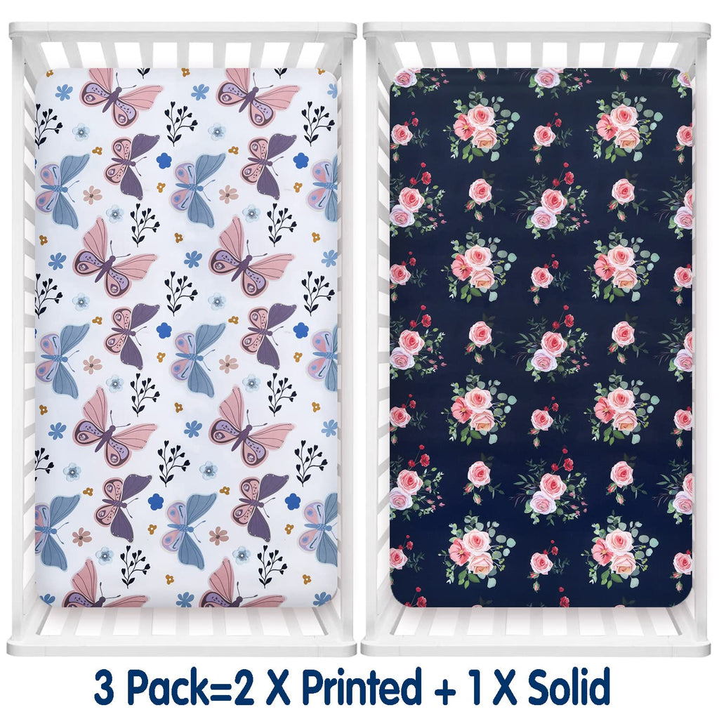 3 Pack Soft Crib Sheets 28'' X 52'' Microfiber L995080