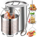 40 Quart Stainless Steel Stockpot with Basket and Steam Rack S440