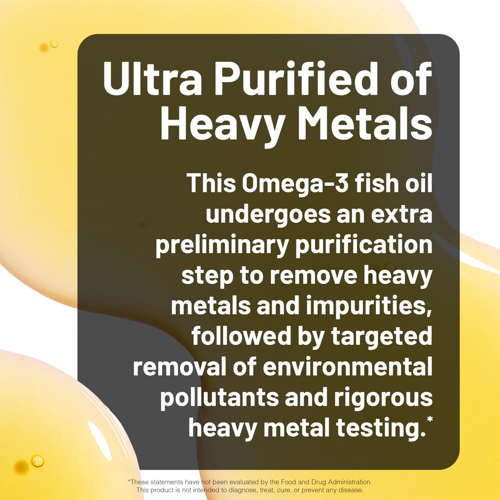 Omega 3 Fish Oil 2200 mg Lemon Flavor 60 Softgels B516