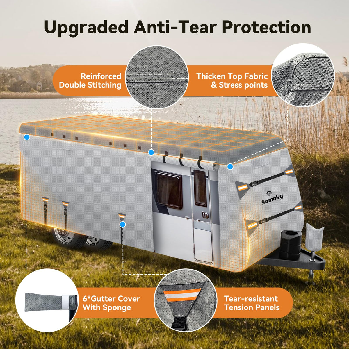 14-16 FT Heavy Duty 8-Layer Camper Cover F796