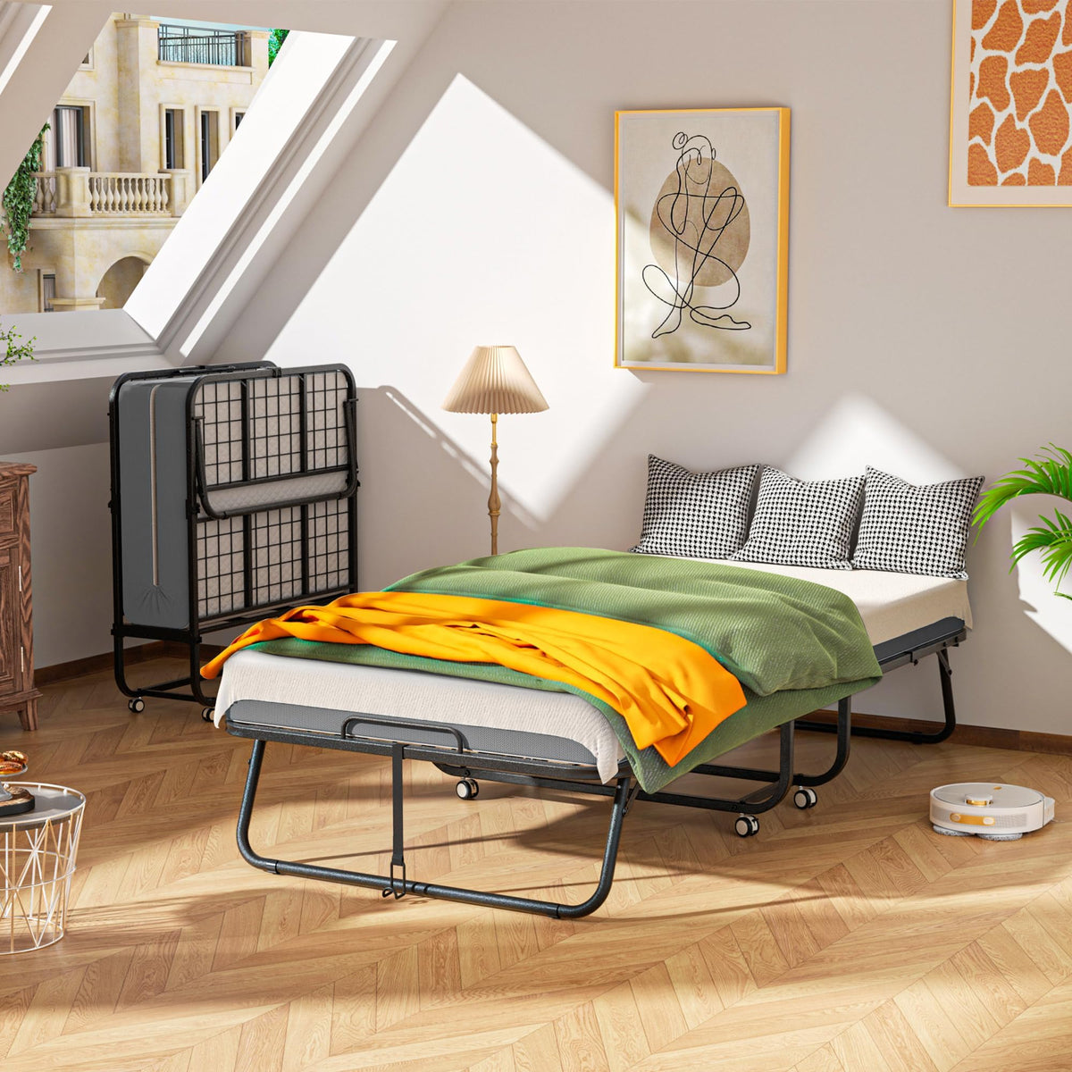 75” x 38” Folding Bed with 5" Memory Foam Mattress M506518