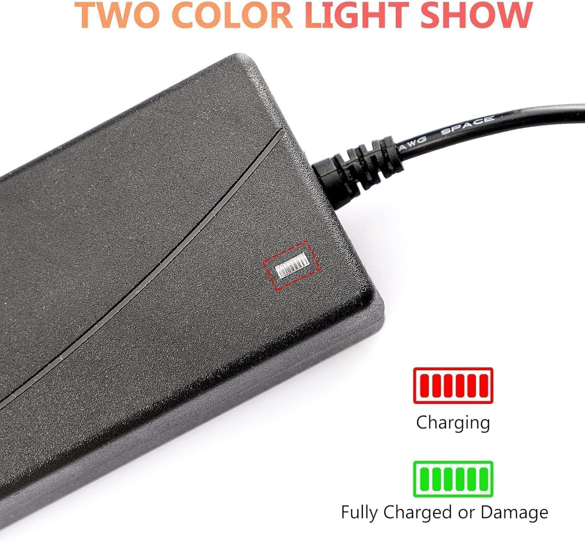42V 2A Power Adapter with 3-Prong Inline Connector J633
