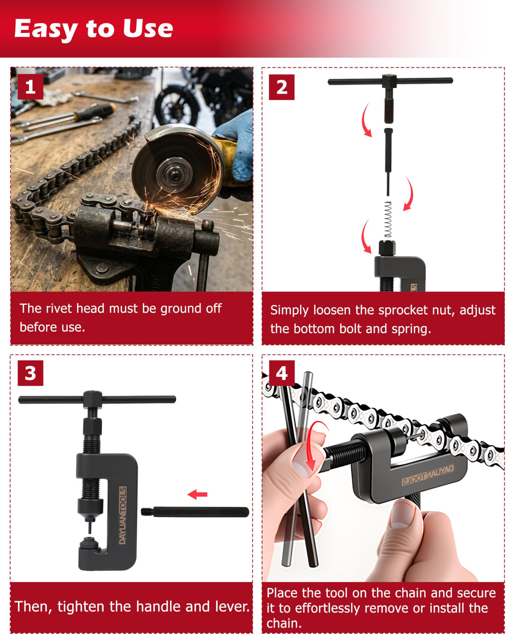 Motorcycle Chain Breaker Set L605