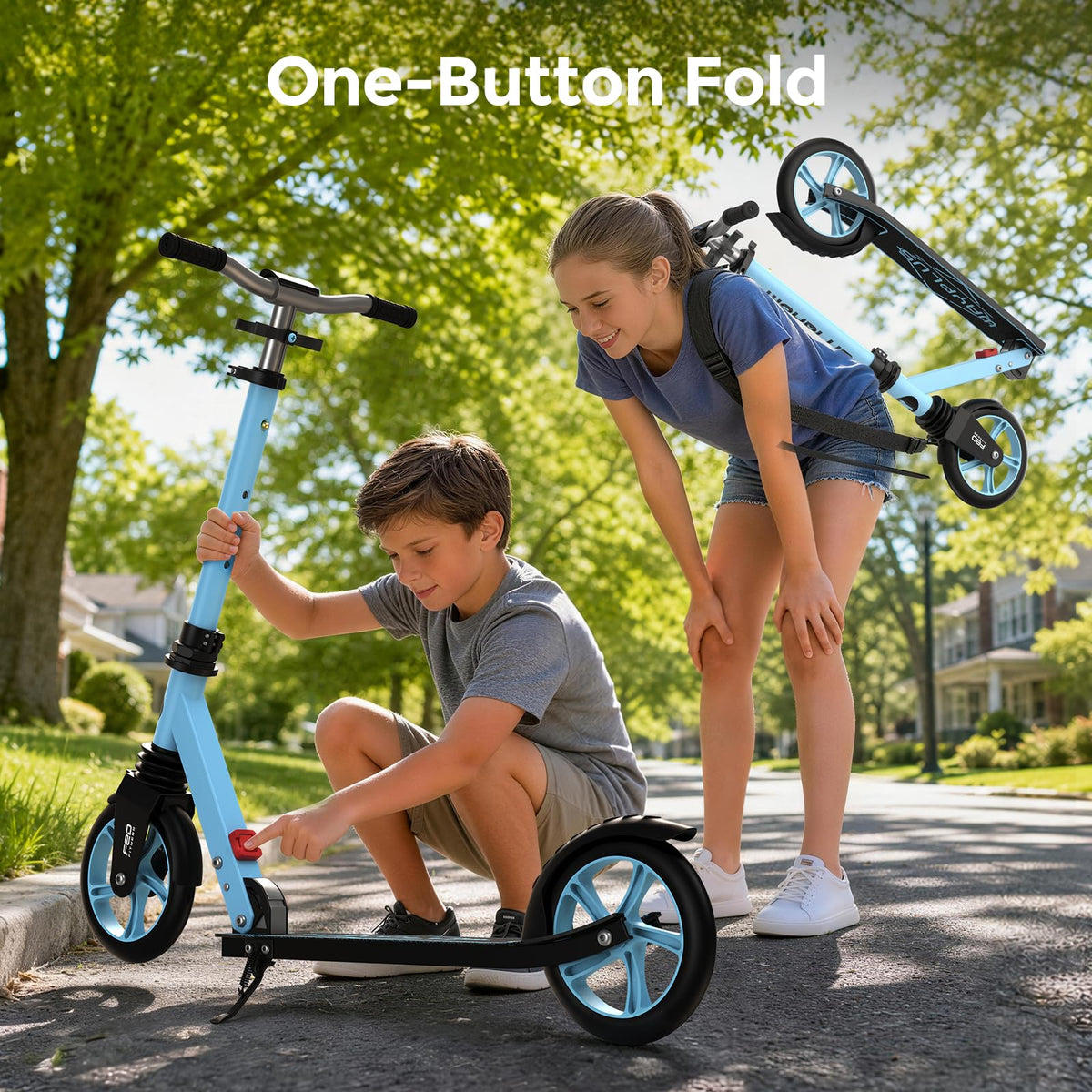 Kick Scooter with 8 Big Wheels I35775