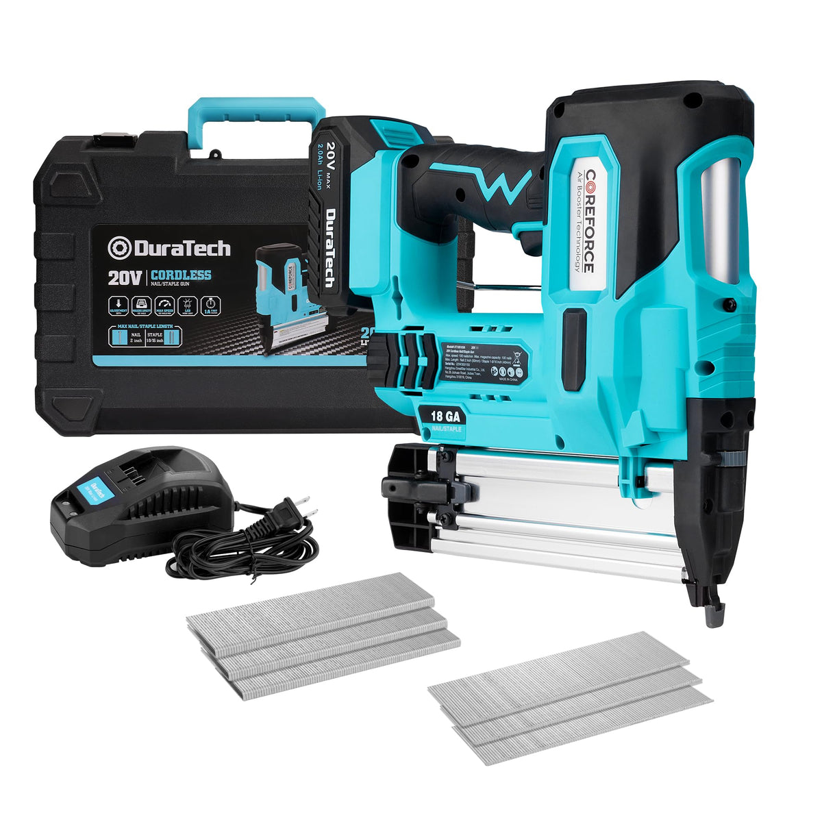 20V Cordless 18 Gauge 2-in-1 Nail Staple Gun P896