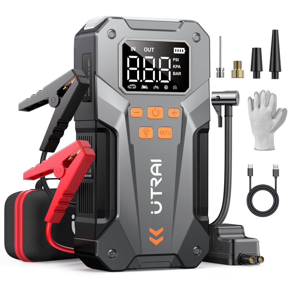 12V Jump Starter with Air Compressor C3651