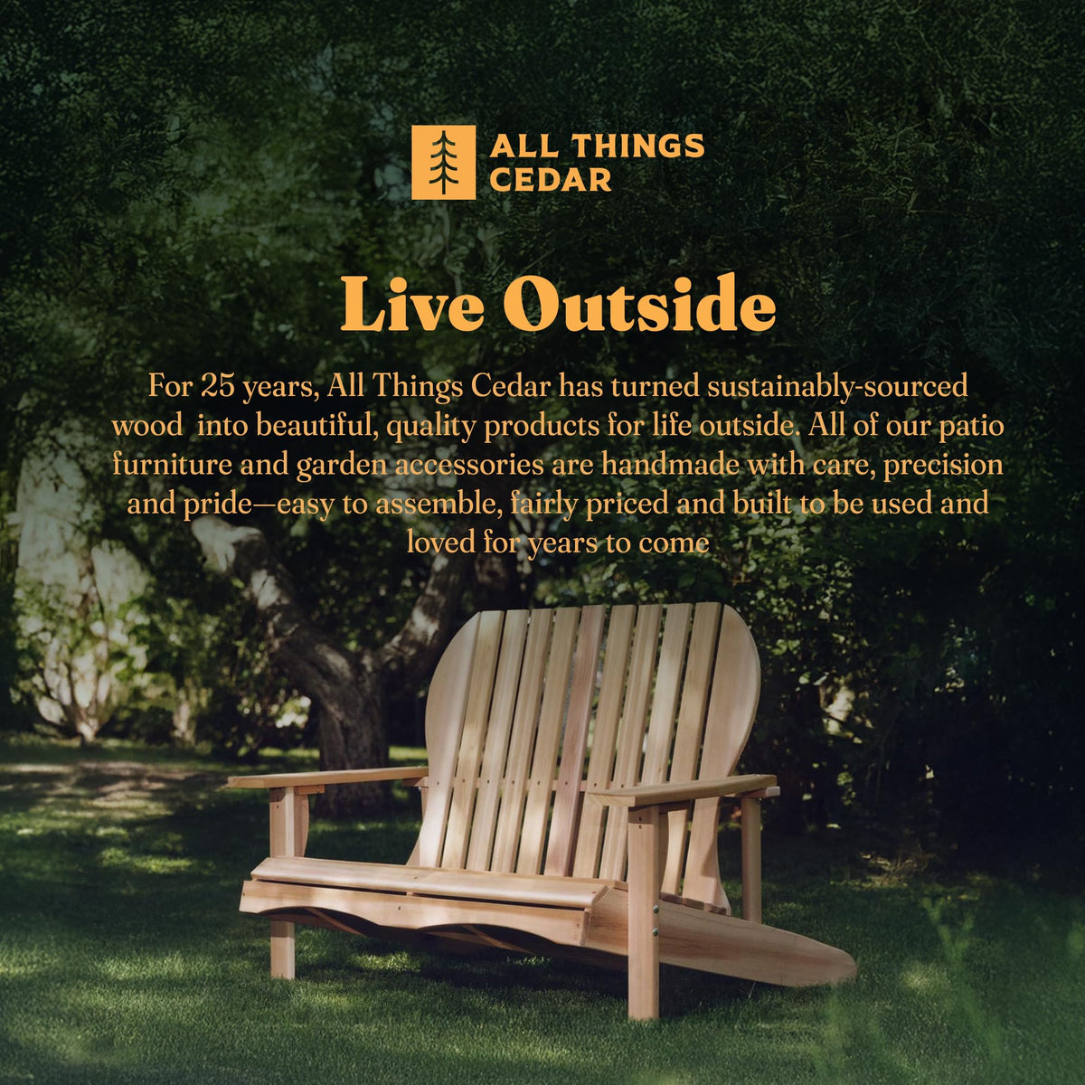 Adirondack Loveseat with Curved Armrests X638