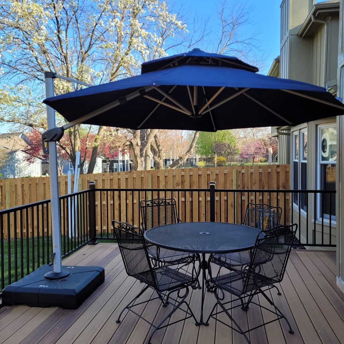10 FT Navy Blue Cantilever Patio Umbrella T628