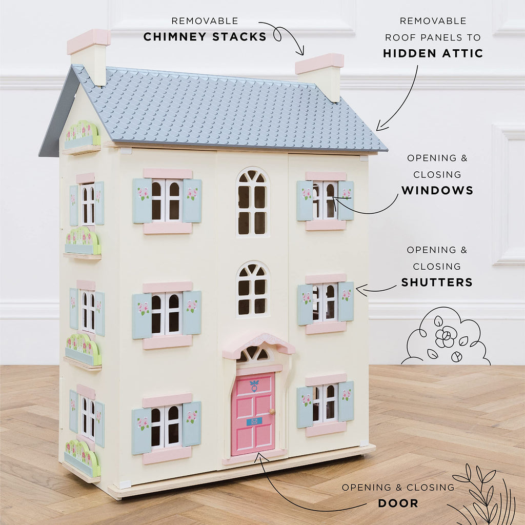 4 Storey Wooden Doll House Play Set S938