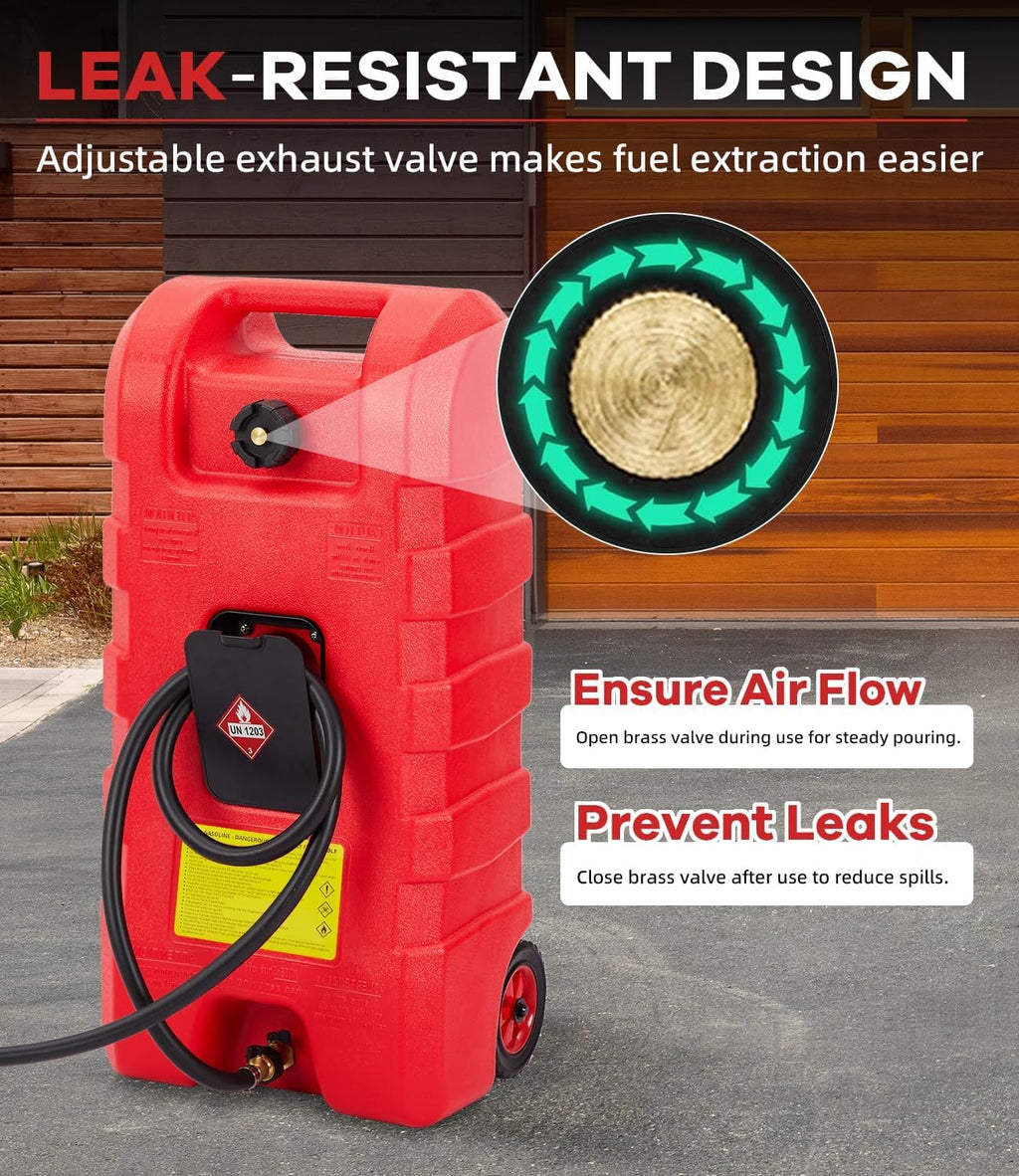 15 Gallon HDPE Portable Fuel Tank Caddy with Wheels P80719