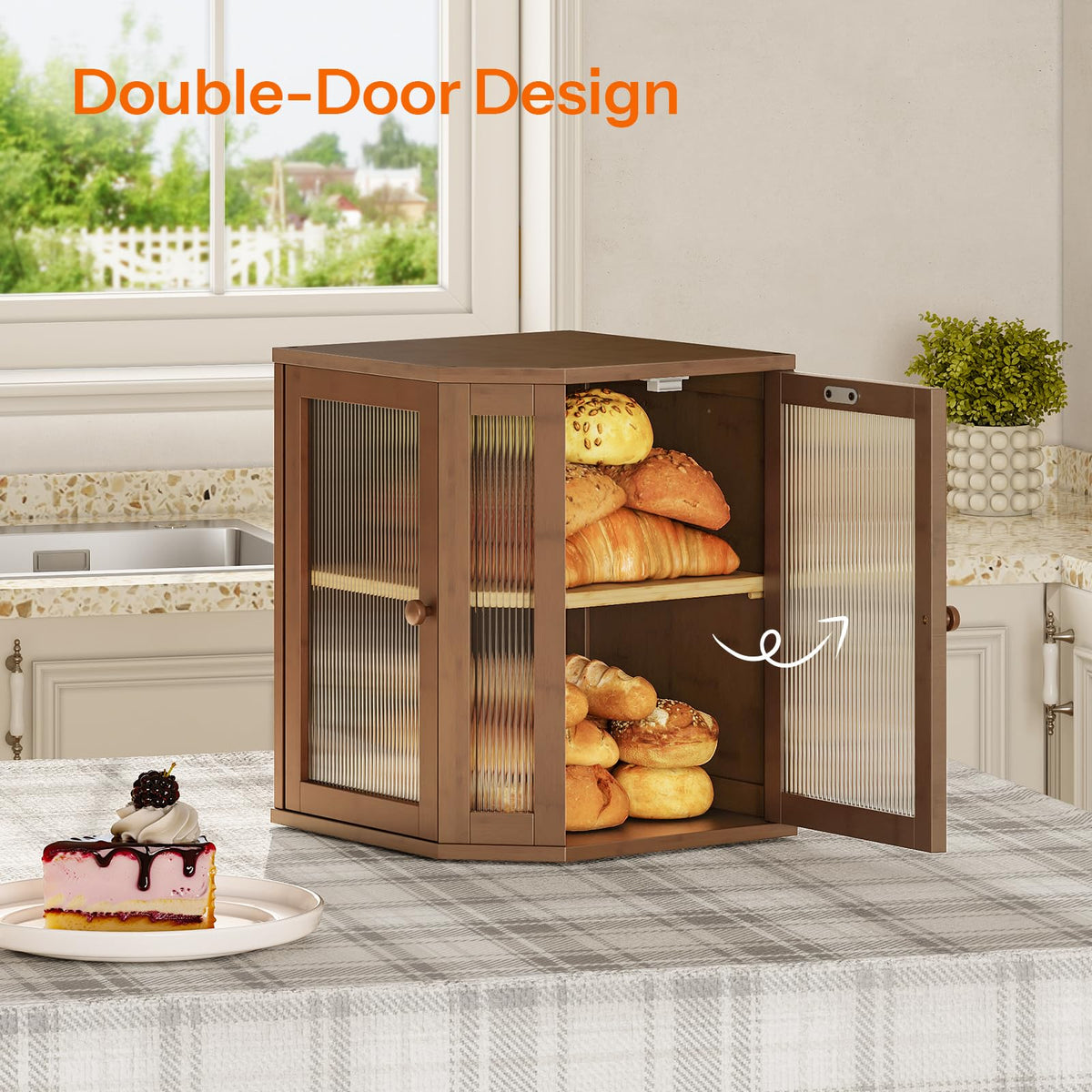 Bamboo 2-Tier Bread Box L965