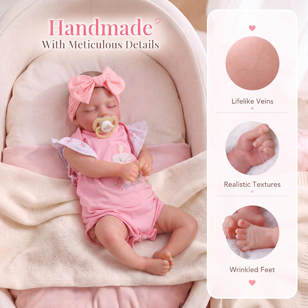 20 Inch Soft Body Realistic Baby Doll Girl O247