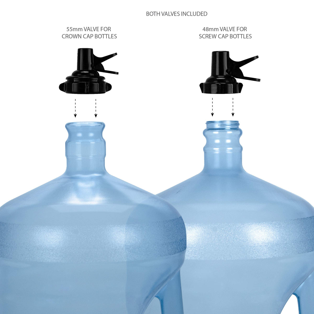 5 Gallon Water Bottle Jug Dispenser with 2 Valves P804