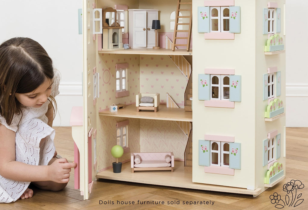 4 Storey Wooden Doll House Play Set S938