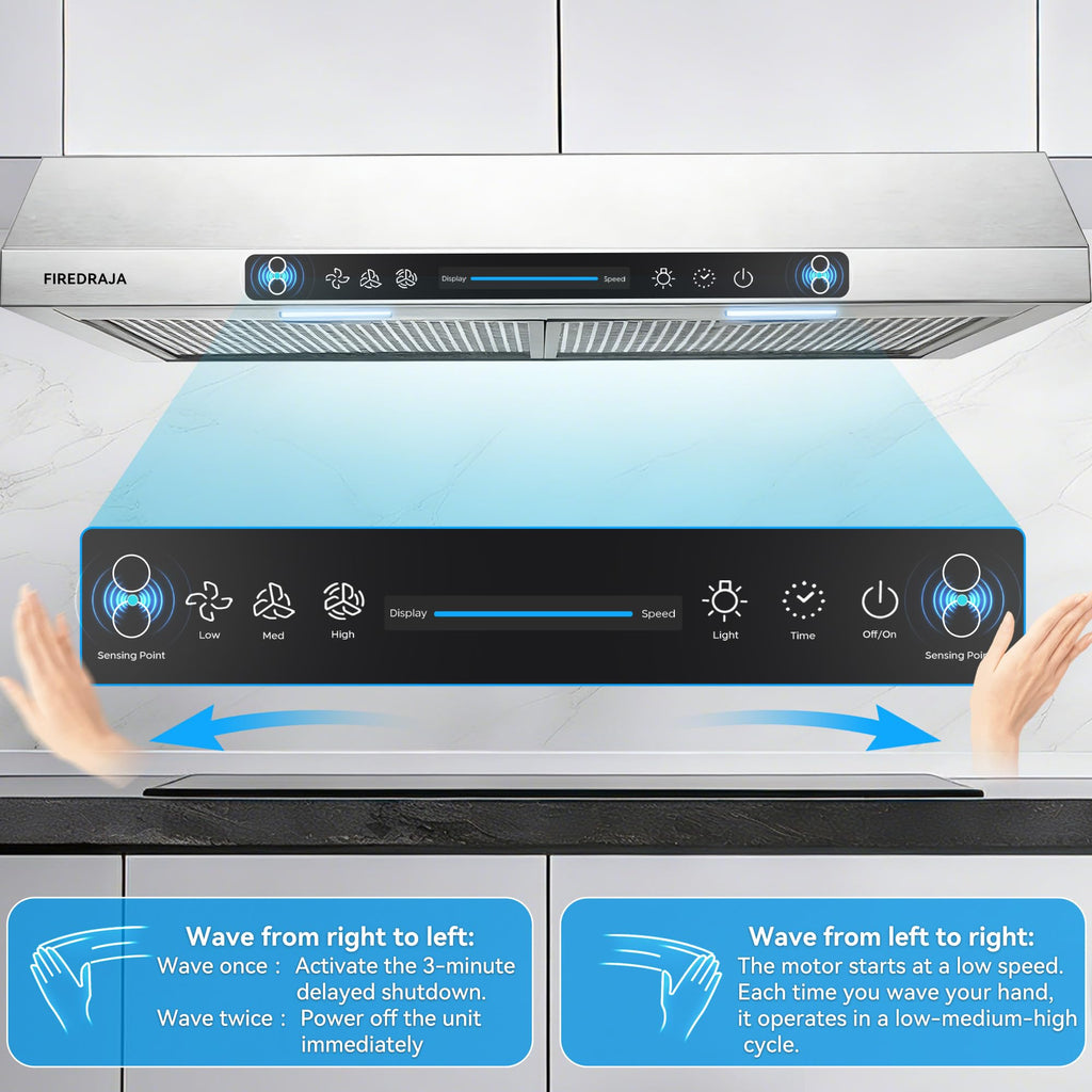 30 Inch 550 CFM Stainless Steel Under Cabinet Range Hood F526