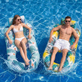 2 Pack Adult Pool Float Lounger with Cup Holders J498154