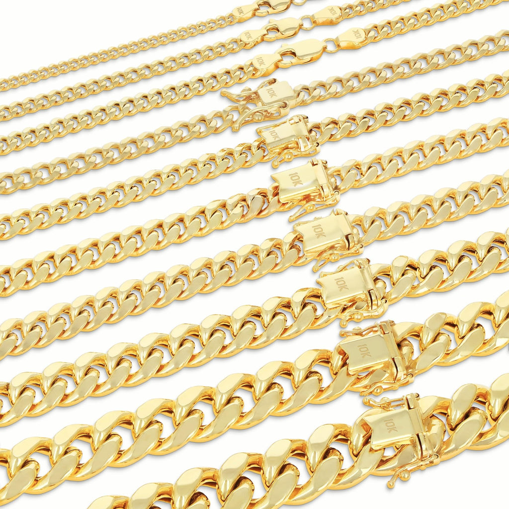 10K Yellow Gold Cuban Link Chain Necklace R691738