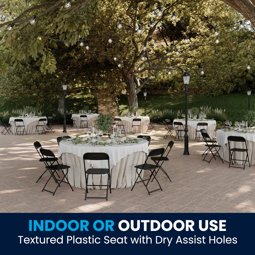 Black Plastic Folding Event Chair 10-Pack B57990
