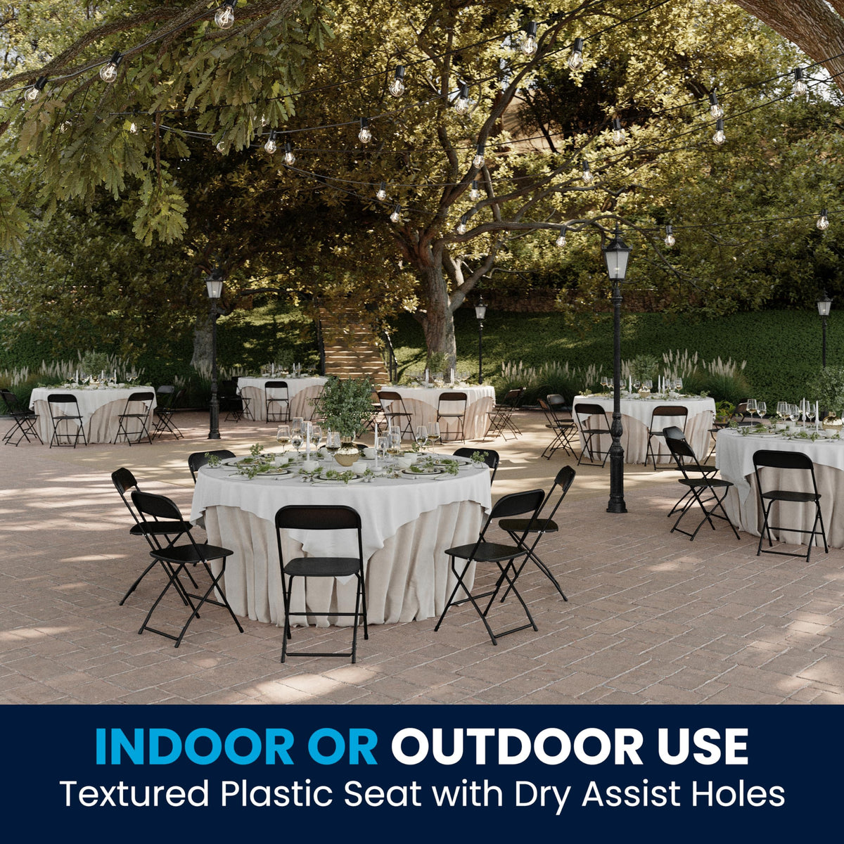 Black Plastic Folding Event Chair 10-Pack B57990